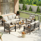 Monterey Aluminum Outdoor Sectional Set with Coffee Table