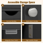 HavenHarbor Bathroom Floor Storage Cabinet with 3 Drawers & Adjustable Shelf