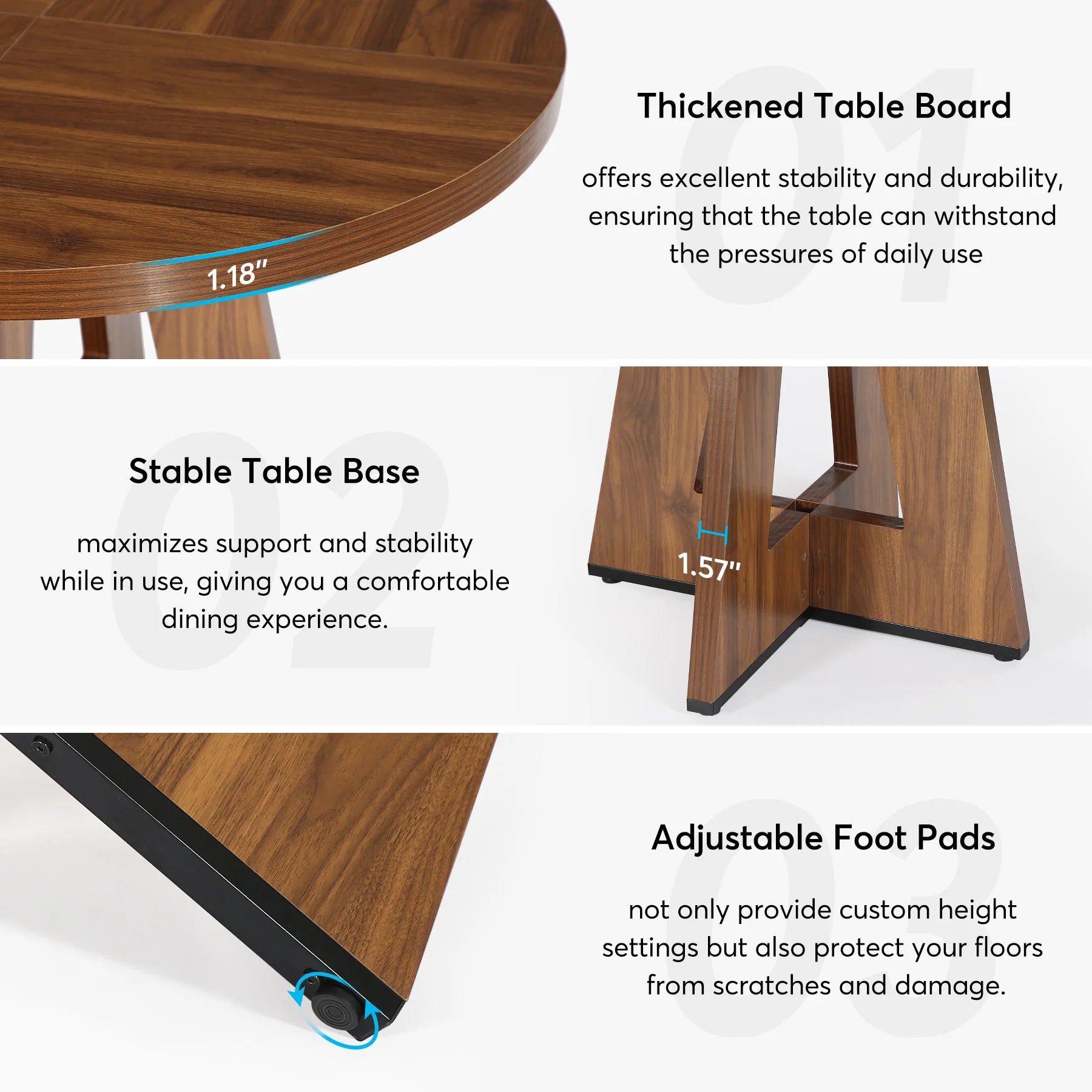 Heritage Round Farmhouse Dining Table