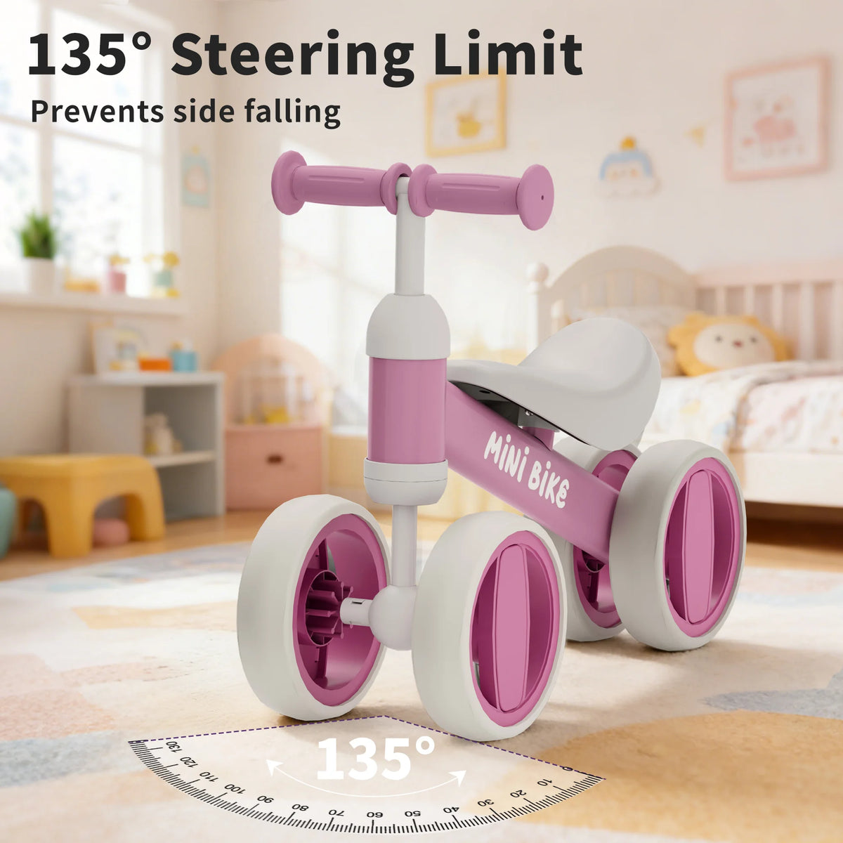 4-Wheel Toddler Balance Bike