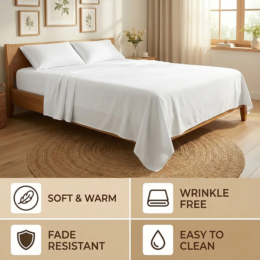 Haven Ridge Rest Bamboo Microfiber Sheet Set – 3 Piece