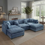 Modular Cloud Sectional Sofa with Ottoman