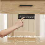 Summit Elevate 59" L-Shaped Electric Standing Desk with Drawers & Power Station