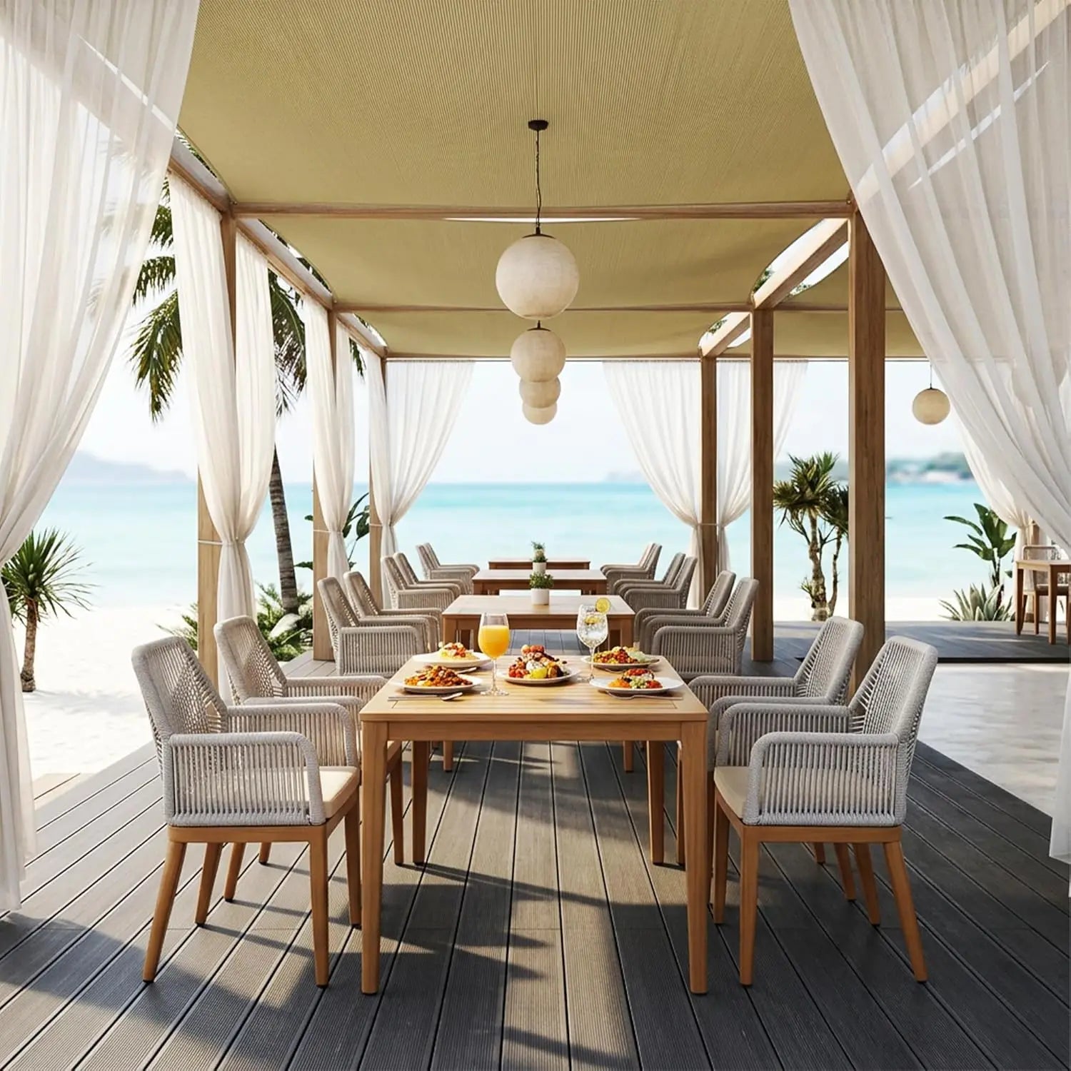 Coastal Breeze Outdoor Dining Chair Set