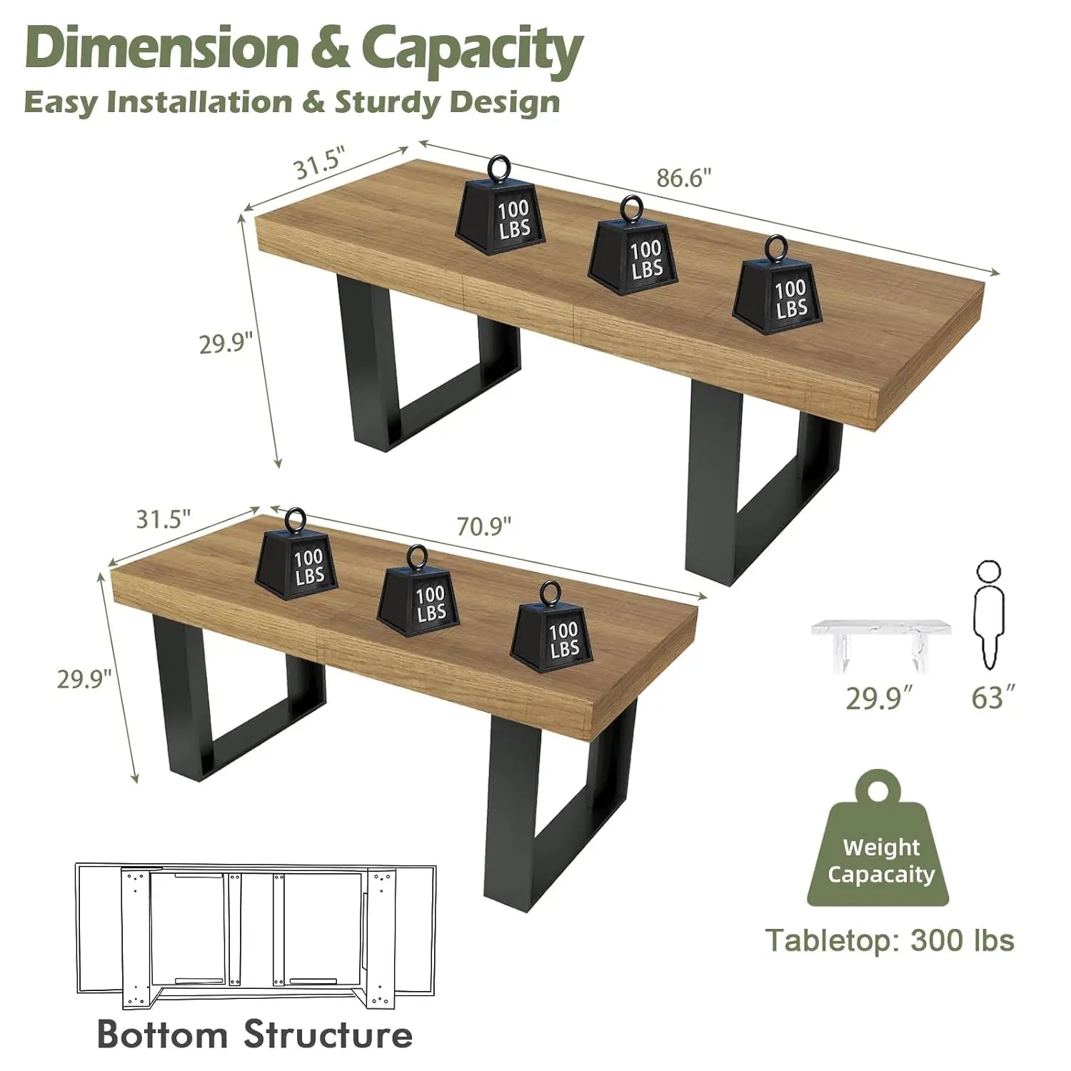 Heritage Ridge Extendable Farmhouse Dining Table
