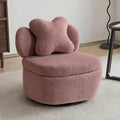 Cozy Curve Swivel Accent Chair with Hidden Storage