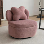 Cozy Curve Swivel Accent Chair with Hidden Storage