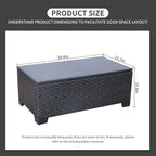 Woven Patio Coffee Table with Hidden Storage