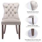Luxe Haven Velvet Tufted Wingback Dining Chairs