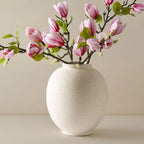 Willow Creek Rustic White Ceramic Flower Vase