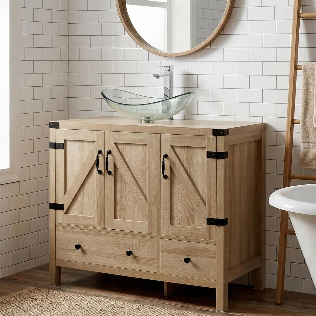 Aspen Grove 36" Bathroom Vanity with Ceramic Sink & Faucet Set