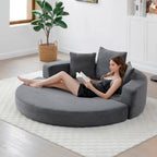 Convertible Corduroy Floor Sofa & Circular Lounge Bed