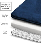 Serenity Velvet Memory Foam Bath Mat Set