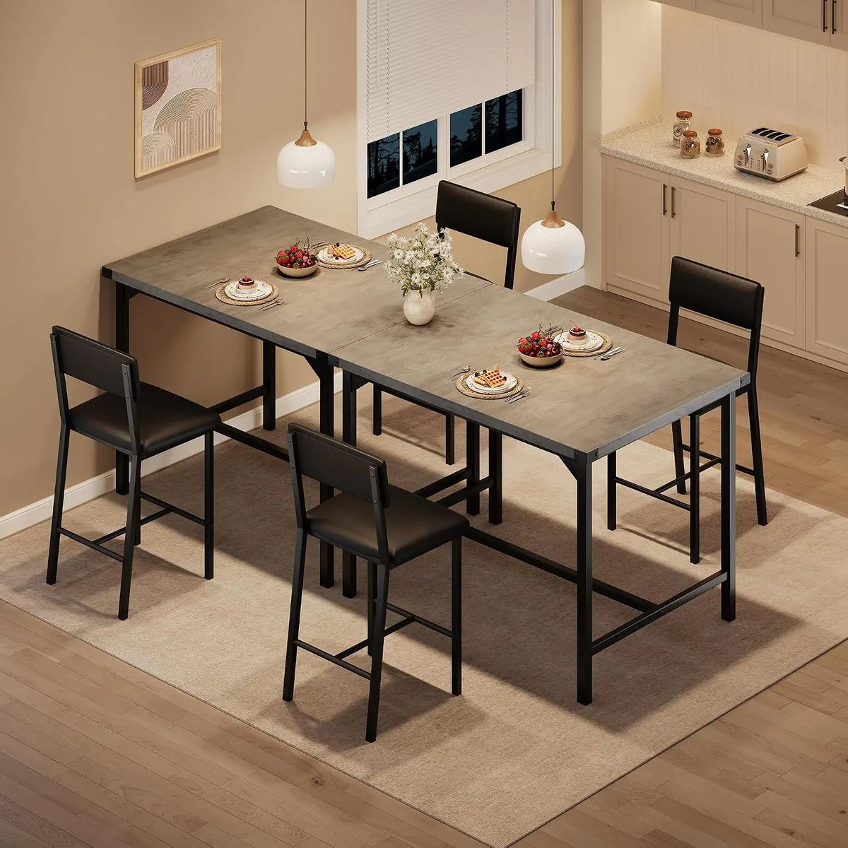 Garvee Mid-Century 3-Piece Dining Table Set