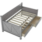 Twin Wood Daybed with 2 Storage Drawers