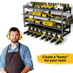 Titan Workshop 4-Tier Wall-Mounted Power Tool Organizer with 8 Drill Holders