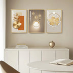 Gilded Majesty Gold Framed Wall Art Set – 3 Piece
