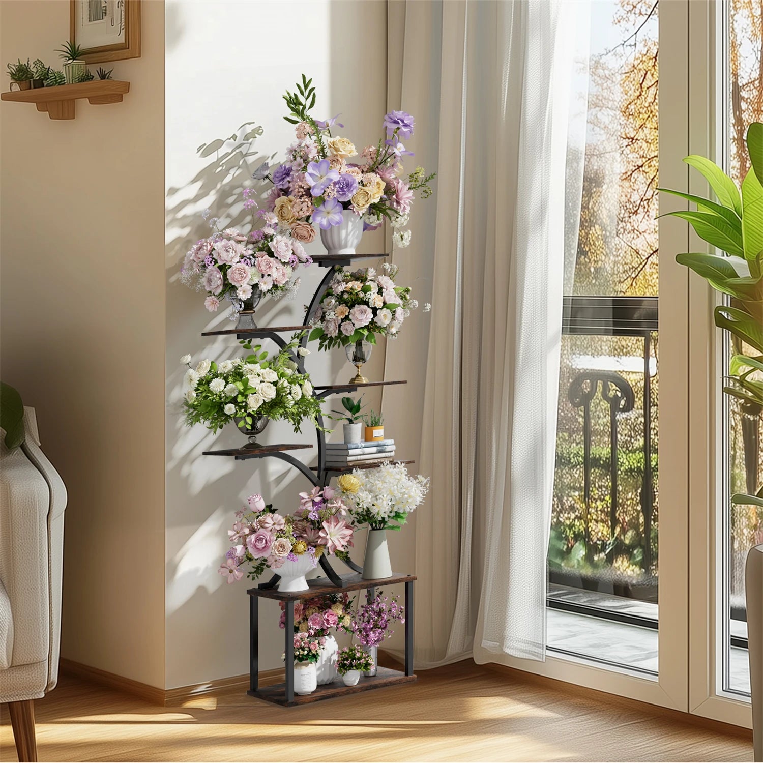 Tree-Shaped 7-Tier Plant Display Stand