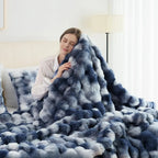 Haven Weighted Faux Rabbit Fleece Blanket