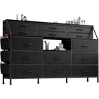 14-Drawer Fabric Storage Dresser with Wooden Top