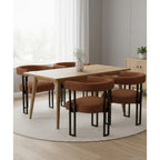 Boucle Dining Chair Set of 4 Corduroy Upholstered Dining Room Chairs Kitchen Chairs with Metal Legs Mid Century Modern, Custom