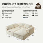 Lounge Cloud Modular Sectional Sofa – Oversized Deep-Seat L-Shaped Sofa Bed