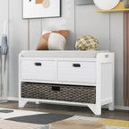 Willow Haven Farmhouse Storage Bench Ottoman