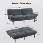 FlexLounge Corduroy Convertible Sleeper Sofa