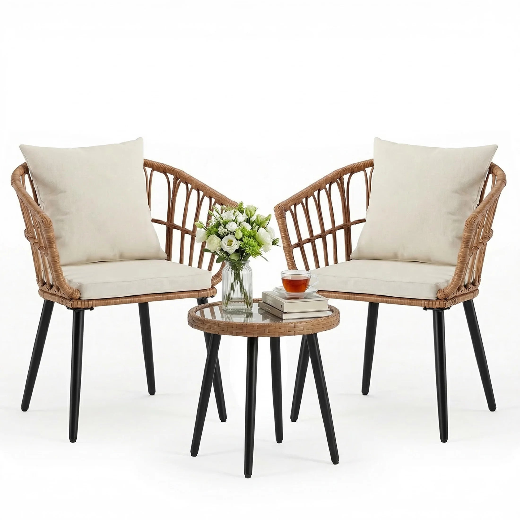 Harbor Breeze 3-Piece Wicker Bistro Patio Set