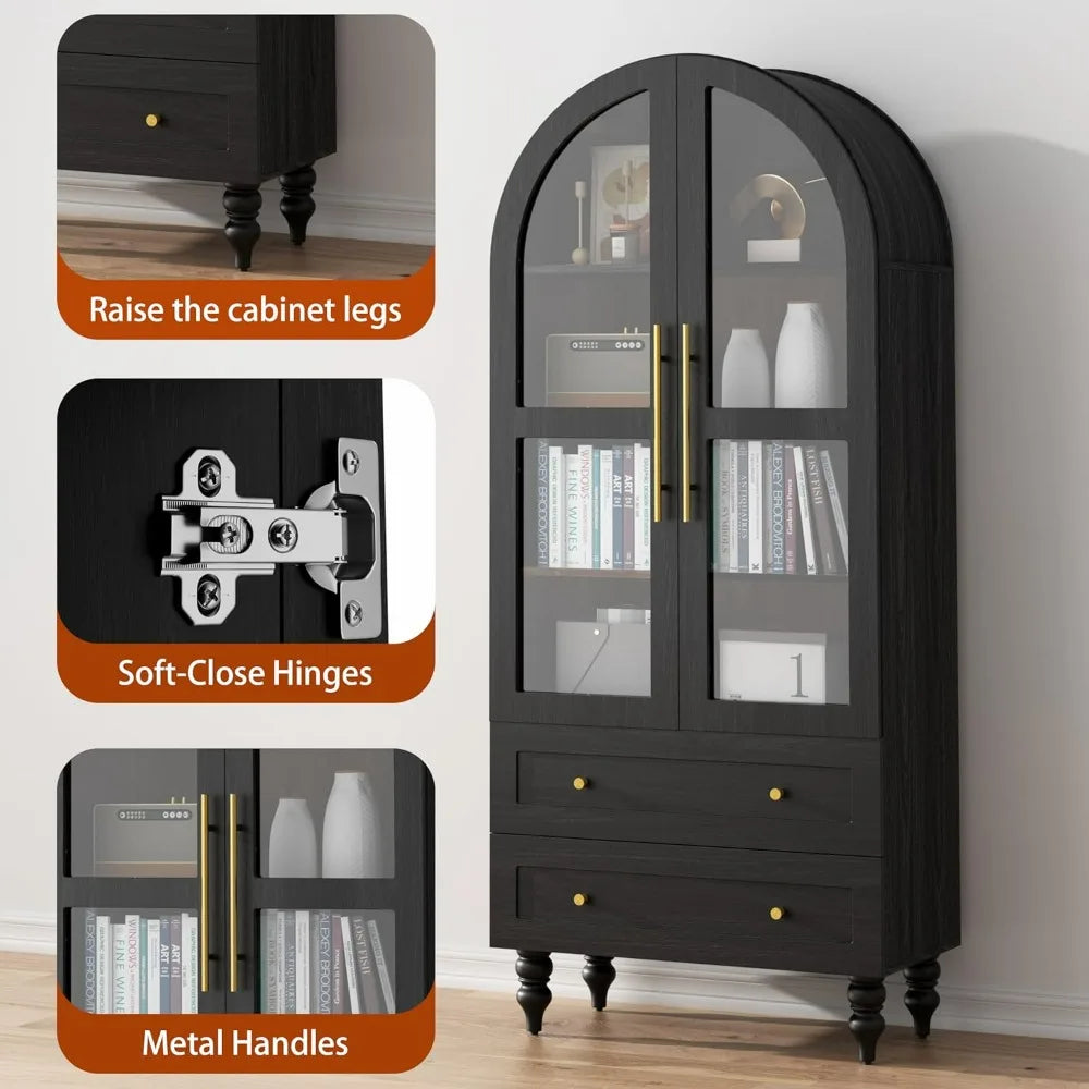 Heritage Glass Door Pantry Cabinet