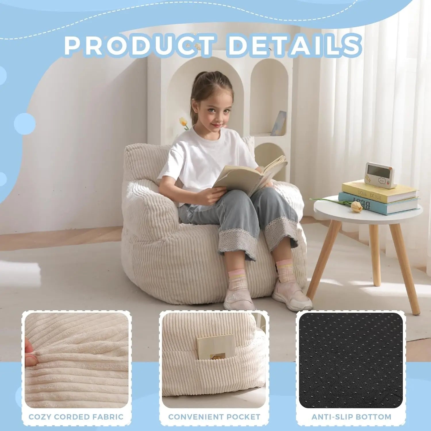 Cozy Cub Kids Bean Bag Chair