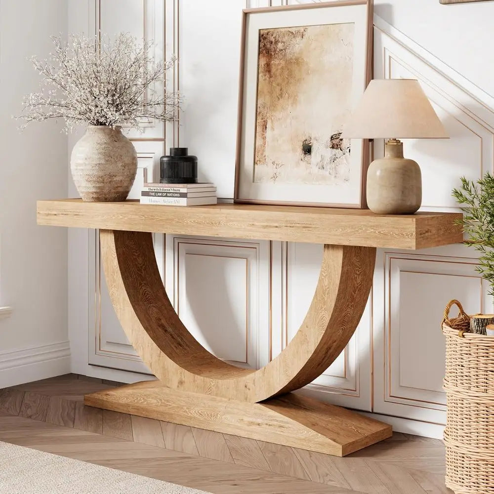 Oakridge U-Shape Minimalist Console Table – 63 Inch