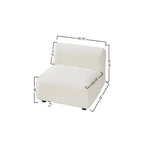 Modern Plush Accent Chair with Ottoman Set Compact Upholstered Lounge Set for Living Room and Bedroom Modern Accent Chair