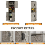 Heritage Farmhouse Storage Cabinet with Barn Doors