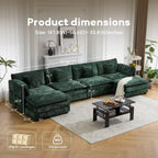 Cloudcrest U-Shaped Modular Sectional Sofa with Ottoman