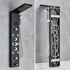 Cascade Luxe LED Shower Panel System with Digital Temperature Display & SPA Massage Jets
