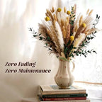 Olive Green Pampas Grass & Dried Flower Bouquet – Boho Rustic Arrangement