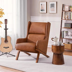 Accent Chairs Set O 2, Living Room Chairs, Aux Leather Armchairs Thick Seat Cushion, Oversized Recliner Chair High Backrest or B