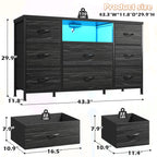 Haven Ridge LED Media Dresser with Charging Station – Fits TVs up to 55 Inches