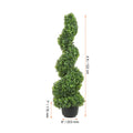 Artificial Spiral Boxwood Topiary Tree – 24", 36" & 48" Evergreen Decorative Plant