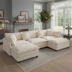 Modular Cloud Sectional Sofa with Ottoman