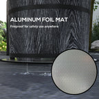 Smokeless Fire Pit with Mat, 20" Firepit, Magnesium Oxide, Black