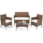 Haven Ridge Canyon 4-Piece Wicker Patio Lounge Set