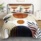 Mid-Century Sun & Leaf Comforter Bedding Set