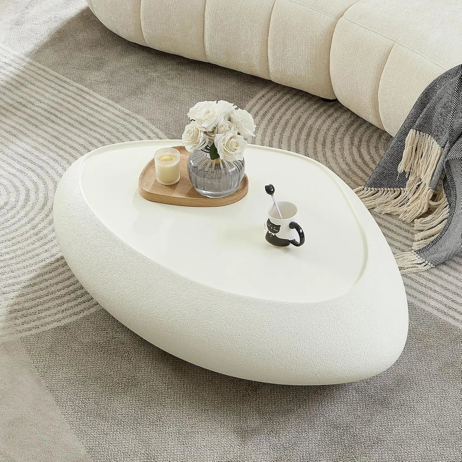 Sculpted Oval Coffee Table