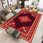 European Retro  Large Carpet for Living Room Luxury Decoration Rug Non-slip Bedroom Cloakroom Washable Soft Mat