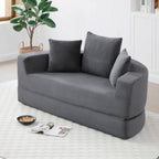 Convertible Corduroy Floor Sofa & Circular Lounge Bed