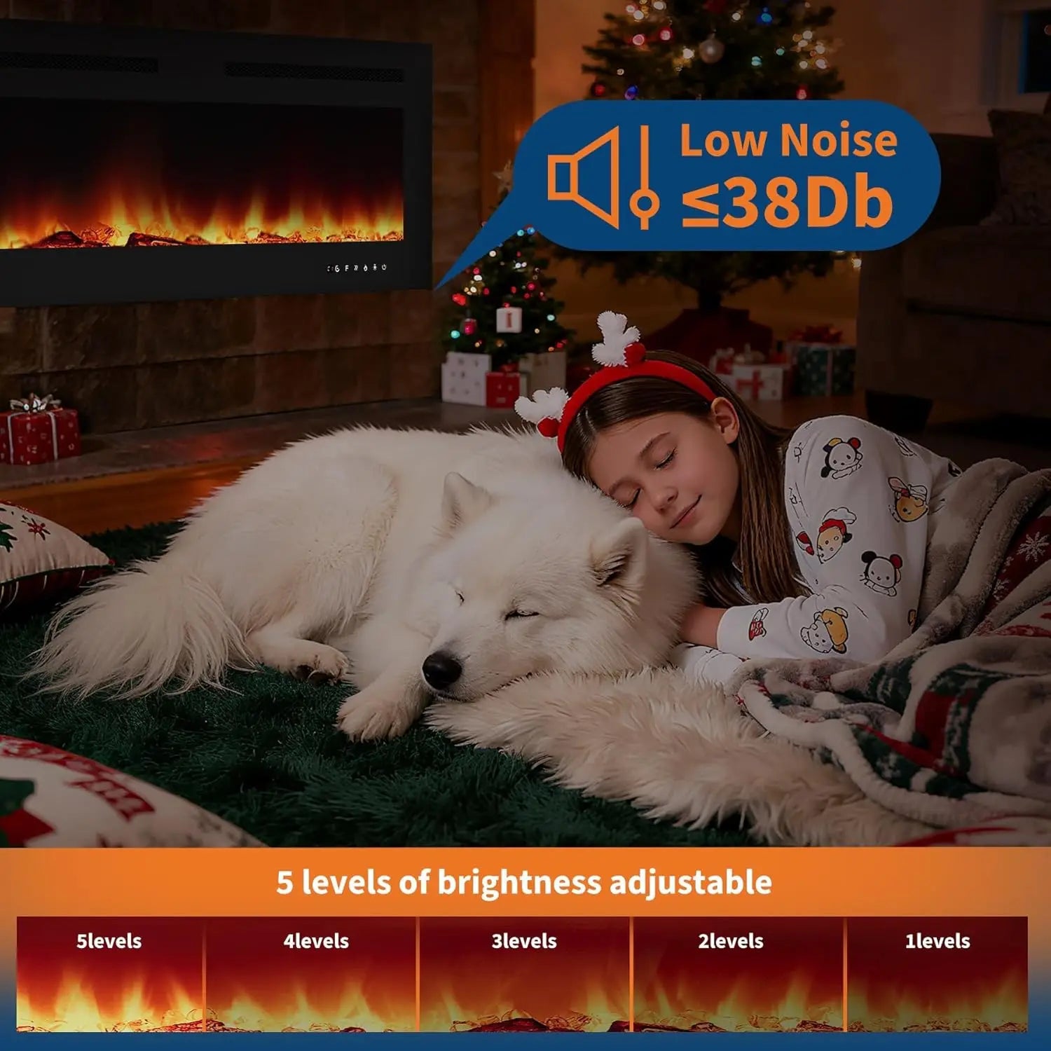 Aurora Flame 50-Inch 3D Electric Fireplace