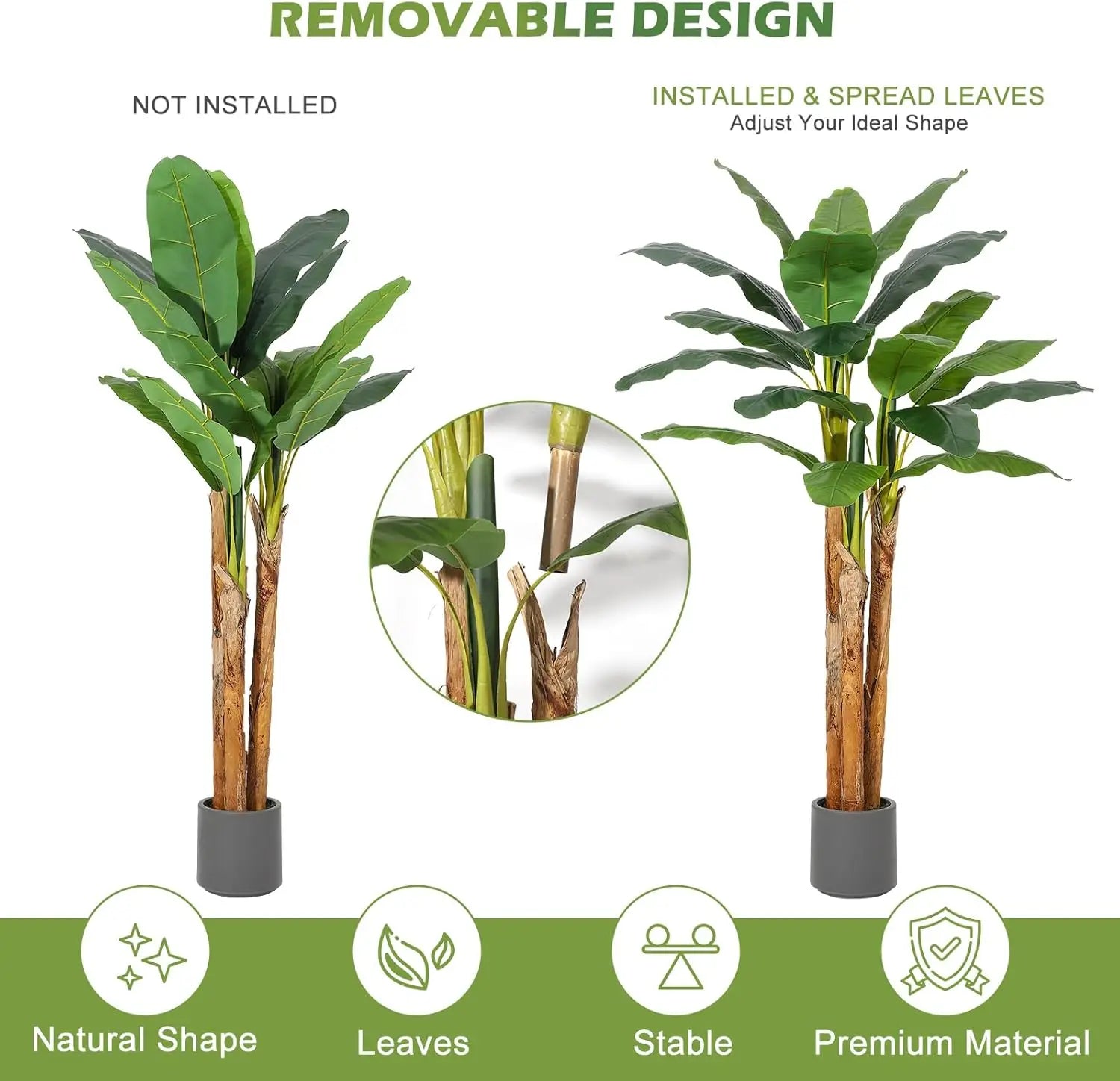 Tropical Haven Faux Banana Tree