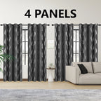 Midnight Wave Blackout Thermal Curtain Set